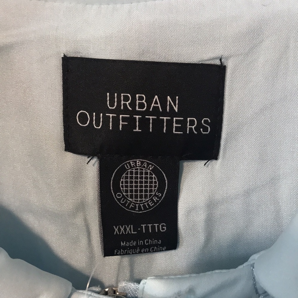 NWT Urban Outfitters UO Sasha Quilted Bomber Jacket Blue XXXL Relaxed Fit Crop - Picture 11 of 14